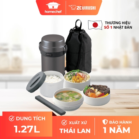 Hộp cơm giữ nhiệt 4 ngăn Zojirushi SL-JAF14-HG 1,27L