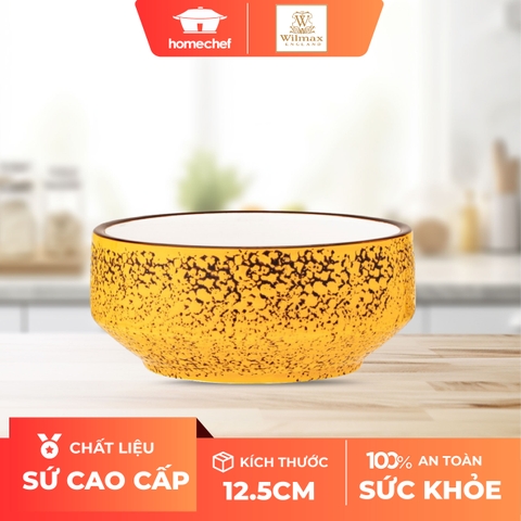 Bát sứ ăn súp Wilmax 12.5cm màu vàng - WL-667438 / A