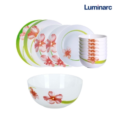 Bộ bát đĩa (chén, dĩa) Luminarc Sweet Impression thủy tinh 12 chi tiết SW12A