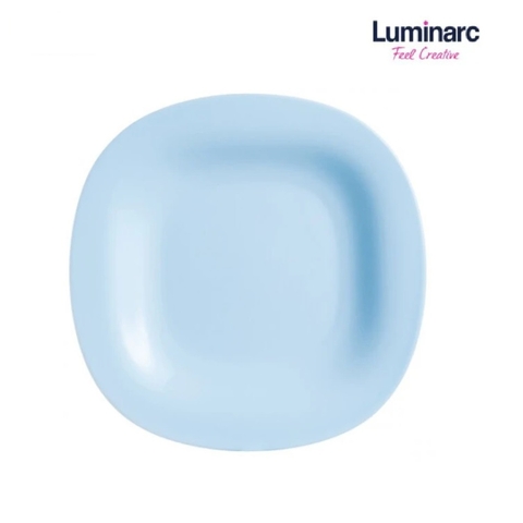 Đĩa (dĩa) nông lòng Luminarc Carine thủy tinh Light Blue P4245- 19cm