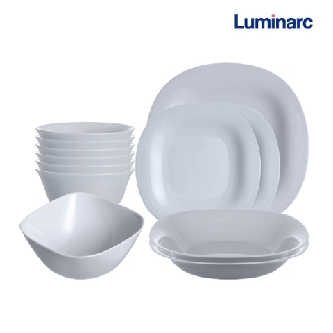 Bộ bát đĩa (tô, chén, dĩa) Luminarc Carine thủy tinh 12 chi tiết CR12B