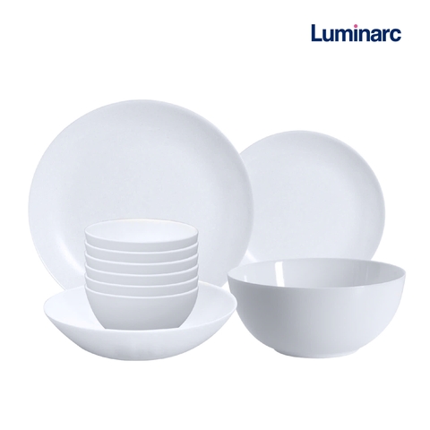 Bộ bát đĩa (tô, chén, dĩa) Luminarc thủy tinh 10 chi tiết DW10D