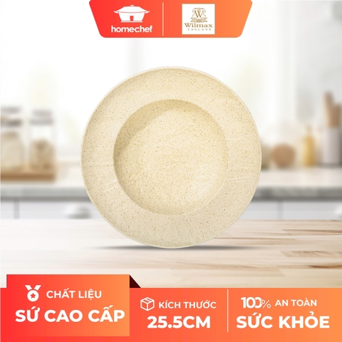 Đĩa sứ sâu lòng Wilmax 25.5cm màu cát  - WL-661330 / A