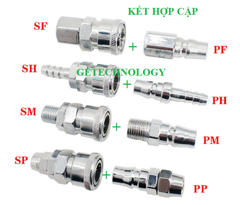 ĐẦU NỐI NHANH PP-SP; PH-SH;PM-SM; PF-SF - QUICK COUPLING 20PM-20SM 30PM-30SM 40PM-40SM 10PP-10SP 20PP-20SP 30SP-30PP 40SP-40PP 20PH-20SH 30PH-30SH 40PH-40SH 20PF-20SF 30PF-30SF 40PF-40SF