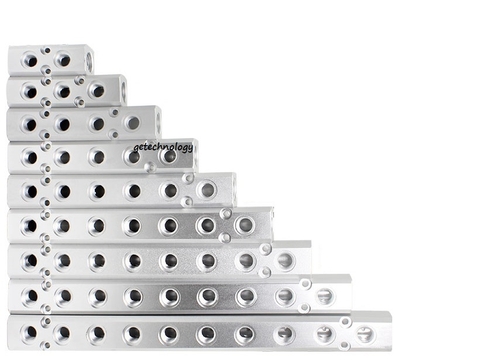 Thanh chia khí nhiều cổng chia 2,3,4,5 ren trong ML-2F, ML-3F, ML-4F, ML-5F, ML-6F Bộ chia khí nhiều cổng LA2, LA3, LA4, LA5