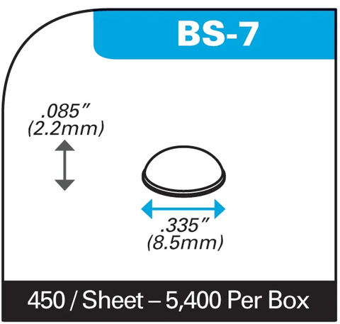 Miếng đệm cao su tự dính BS-07 Round Self-Adhesive Rubber Bumper Stops – BS-07 BumperSpecialties