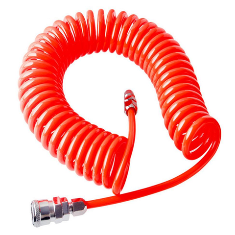 Ống dây khí xoắn phi 14 và ống dây khí xoắn phi 16mm dài 3m, 6m, 9m, 12m, 15m ống dây khí xoắn kèm sẵn đầu nối đực cái
