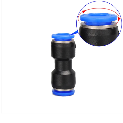 HÃNG AKS - Đầu nối nhanh PU,đầu nối khí PU đầu nối hơi PU đầu nối PU-4 PU-6 PU-8 PU-10 PU-12 PU-14 PU-16