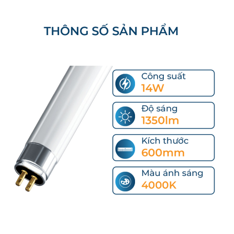 Bóng Huỳnh Quang Philips T5 TL-5 Essential 14W 1SL/40