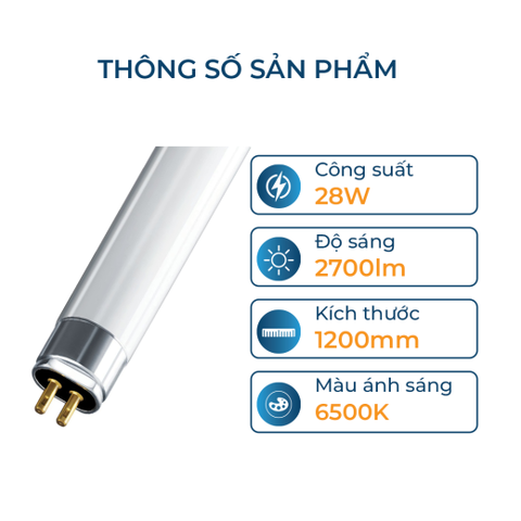 Bóng Huỳnh Quang Philips T5 TL-5 Essential 28W 1SL/40