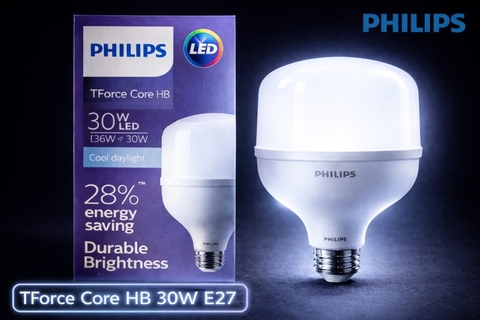Đèn LED Bulb Trụ TForce Core HB 30W E27 Philips