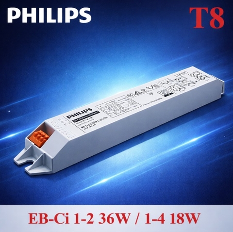 Chấn lưu điện tử Philips cho bóng T8 EB-Ci 1-2 36W / 1-4 18W