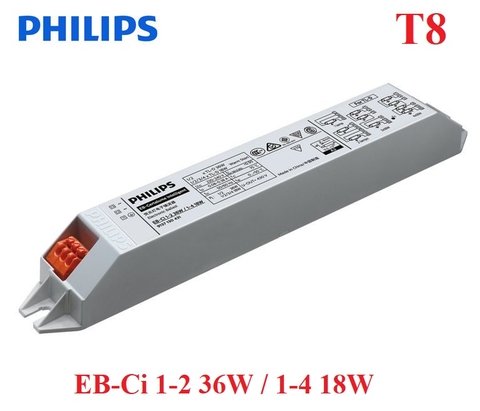 Chấn lưu điện tử Philips cho bóng T8 EB-Ci 1-2 36W / 1-4 18W