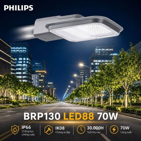 Đèn Đường LED Philips SmartBright Road BRP130 LED88 70W