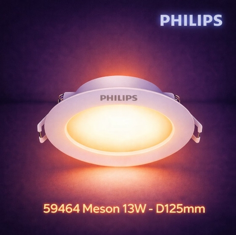 Đèn LED Âm Trần Philips 59464 Meson 125 13W Recessed IO Khoét lỗ 125 mm