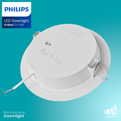 Đèn Led Âm Trần Philips Eridani DL190B LED6 D100 7W WH SNI Khoét lỗ 100 mm