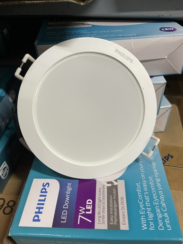 Đèn Led Âm Trần Philips Eridani DL190B LED6 D100 7W WH SNI Khoét lỗ 100 mm