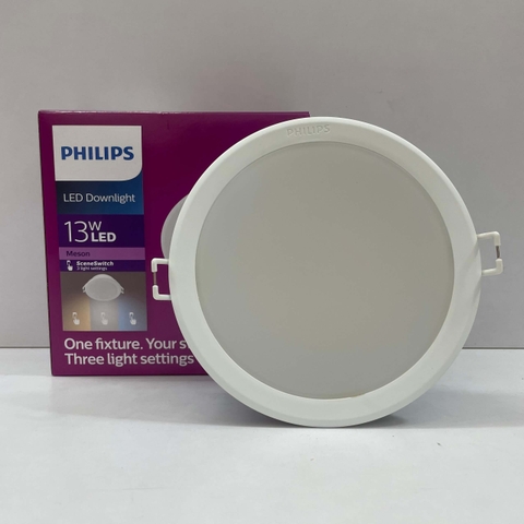 Đèn LED Âm Trần Philips Meson SSW 125 13W WH Recessed Khoét lỗ 125 mm