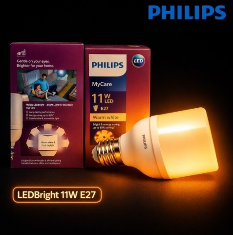 Đèn LED Bulb Philips LEDBright 11W E27 230V 1CT/12 APR