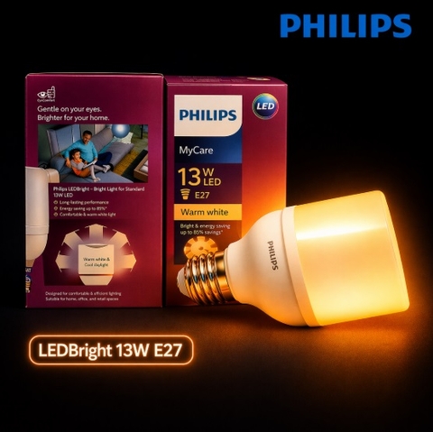Đèn LED Bulb Philips LEDBright 13W E27 230V 1CT/12 APR