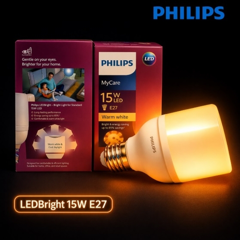 Đèn LED Bulb Philips LEDBright 15W E27 230V 1CT/12 APR