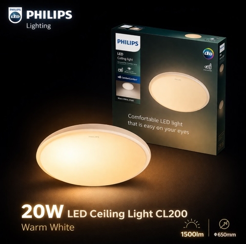 Đèn Led Ốp Trần Philips CL200 EC RD 20W 65K W HV 02 Đường kính 380 mm