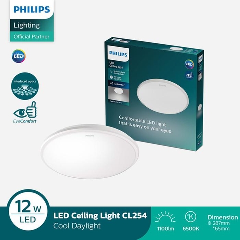Đèn Led Ốp Trần Philips CL254 EC RD 12W HV 02 Đường kính 287 mm