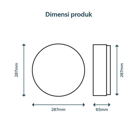 Đèn Led Ốp Trần Philips CL254 EC RD 12W HV 02 Đường kính 287 mm