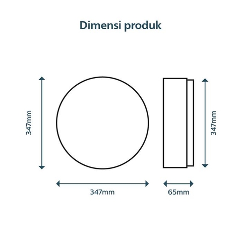 Đèn Led Ốp Trần Philips CL254 EC RD 17W HV 02 Đường kính 347 mm