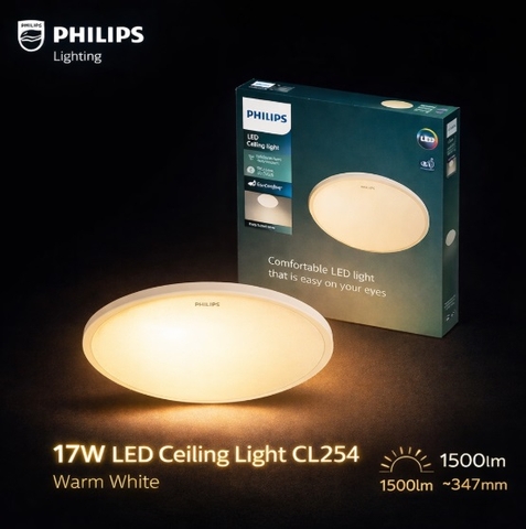 Đèn LED Ốp Trần Philips CL254 EC RD 17W HV 02 Đường kính 347 mm