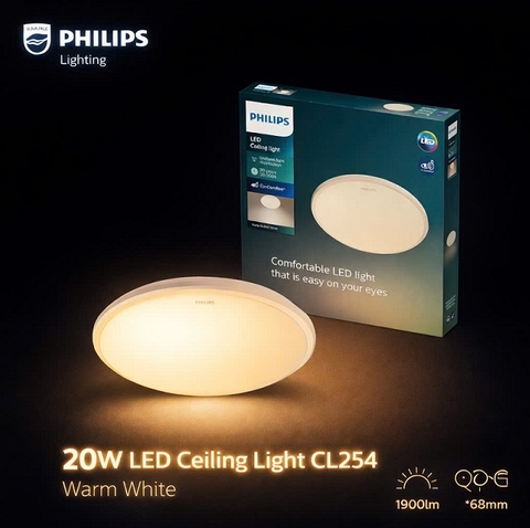 Đèn Led Ốp Trần Philips CL254 EC RD 20W HV 02 Đường kính 377 mm