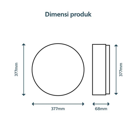 Đèn Led Ốp Trần Philips CL254 EC RD 20W HV 02 Đường kính 377 mm