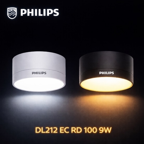 Đèn Led Ốp Trần Philips DL212 EC RD 100 9W W/B HV 03 Đường kính 100 mm