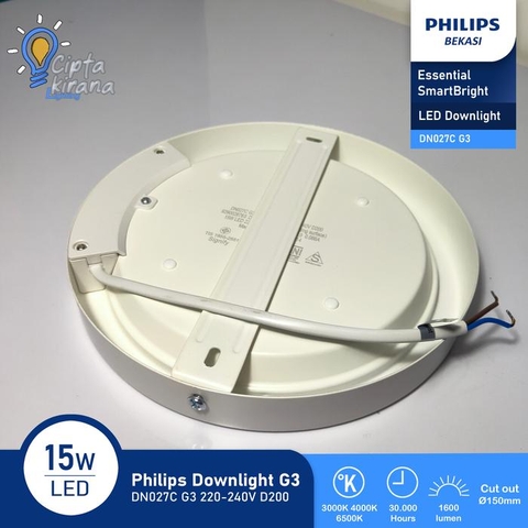 Đèn Led Ốp Trần Philips DN027C G3 LED15 15W 220-240V D200 Đường kính 200 mm