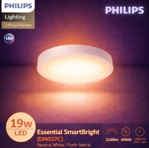 Đèn LED Ốp Trần Philips DN027C G3 LED20 19W 220-240V D225