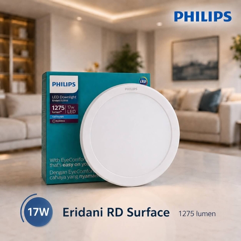 Đèn LED Ốp Trần Philips Eridani RD Surface LED12 D150 17W Đường kính 173 mm