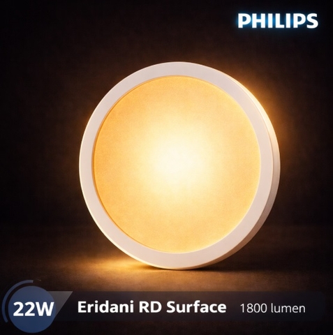 Đèn Led Ốp Trần Philips Eridani RD Surface LED18 D200 22W Đường kính 228 mm