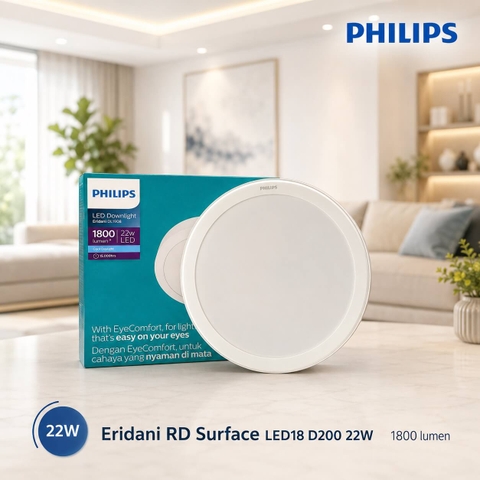 Đèn LED Ốp Trần Philips Eridani RD Surface LED18 D200 22W Đường kính 228 mm