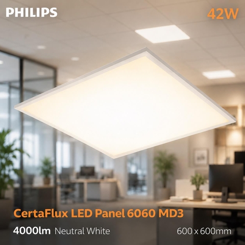 Đèn LED Panel Philips CertaFlux LED Panel 6060 MD3 42w 4000lm