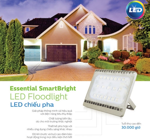 Đèn LED Pha Philips BVP161 LED60 70W 220-240V WB GREY