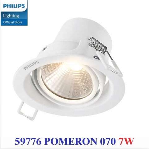 Đèn Spotlight Philips 59776 POMERON 070 7W WH recessed LED