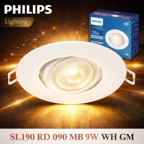 Đèn Spotlight Philips SL190 RD 090 MB 9W WH GM