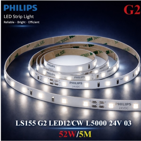 Đèn Led Dây Philips LS155 G2 LED12/CW L5000 24V - 52W/5M