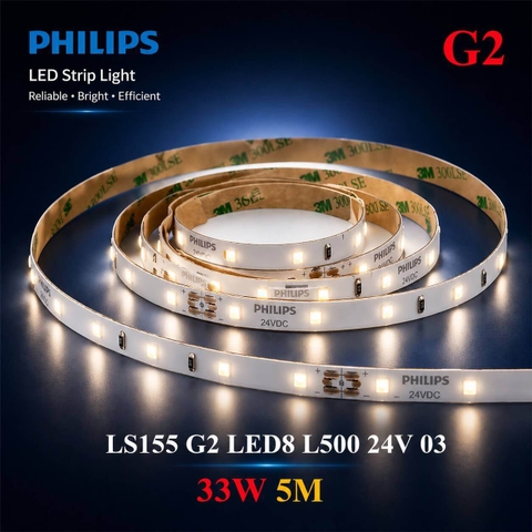 Đèn LED Dây Philips LS155 G2 LED8/CW L5000 24V - 33W/5M