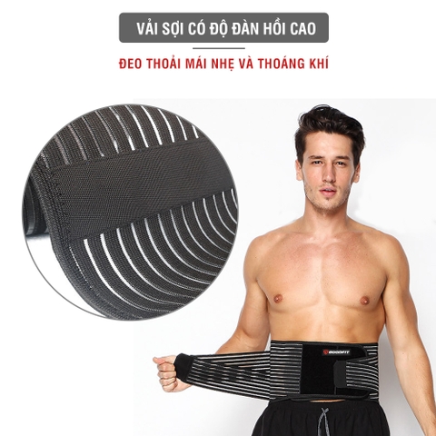 Đai lưng cột sống có thanh nẹp, co giãn thoáng khí GoodFit GF725WS