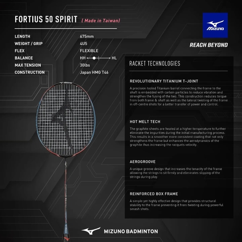 Vợt MIZUNO Fortius 50 Spirit