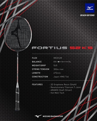 Vợt Mizuno Fortius 52 KS - 73MTB52392 - 5U5