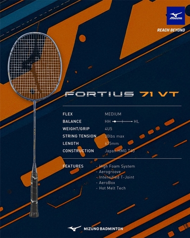 Vợt Mizuno Fortius 71 VT - 73MTB52393 - 4U5
