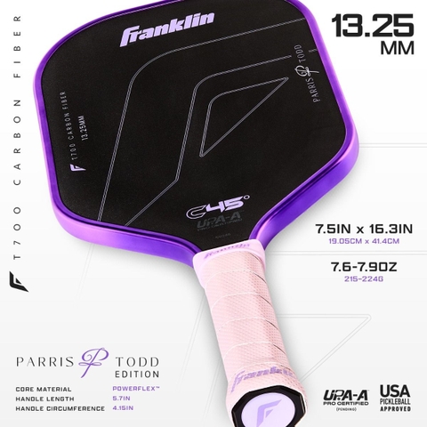 Vợt Pickleball Franklin C45 Parris Todd Elongated - 13.25 mm