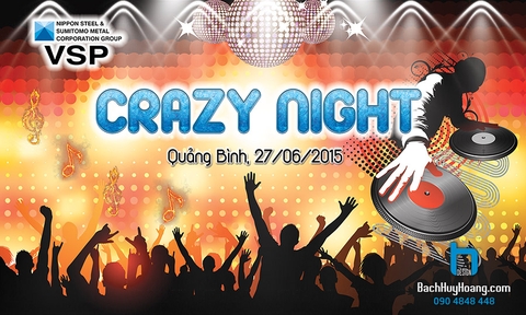 Thiết Kế Backdrop - Phông Sân Khấu - Crazy Night VSP